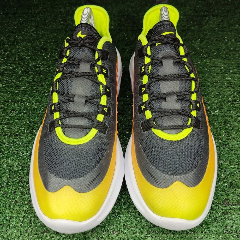 Nike Sneakers Kids 6.5Y Black Air Max Axis AV7590-001 Volt Orange Athletic Shoes